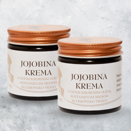 Apoteka Natura Jojobina krema s kostanjevim medom in limonsko travo, 2x60ml
