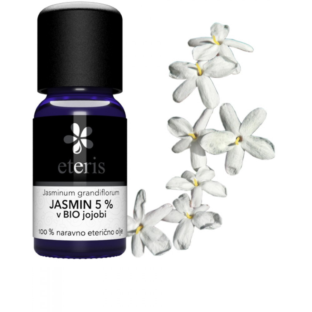 Eteris Naravno eterično olje Jasmin 5% v jojobi, 5ml
