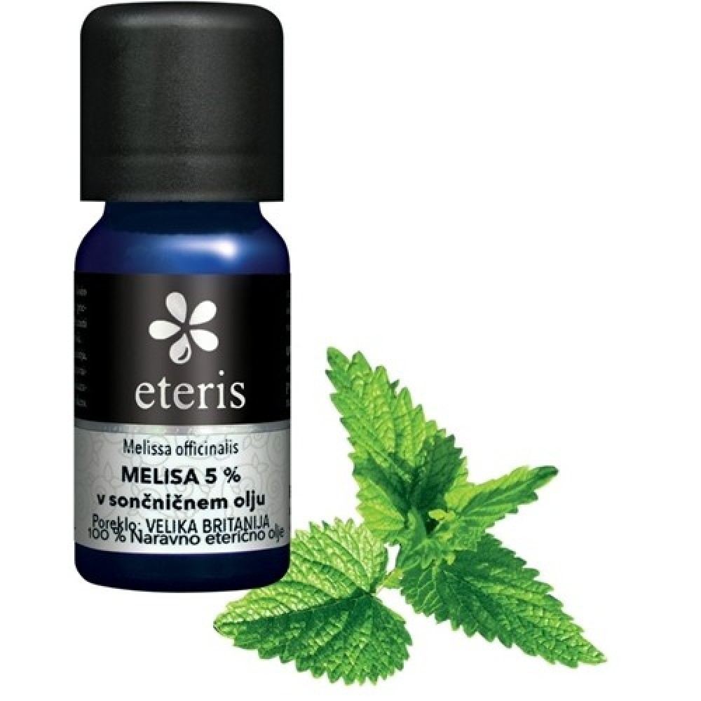 Eteris Naravno eterično olje Melisa 5% v sončnici, 10ml